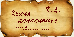 Kruna Laudanović vizit kartica